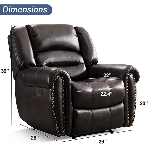 Canora Grey Ovellette Faux Leather Manual Recliner & Reviews Wayfair